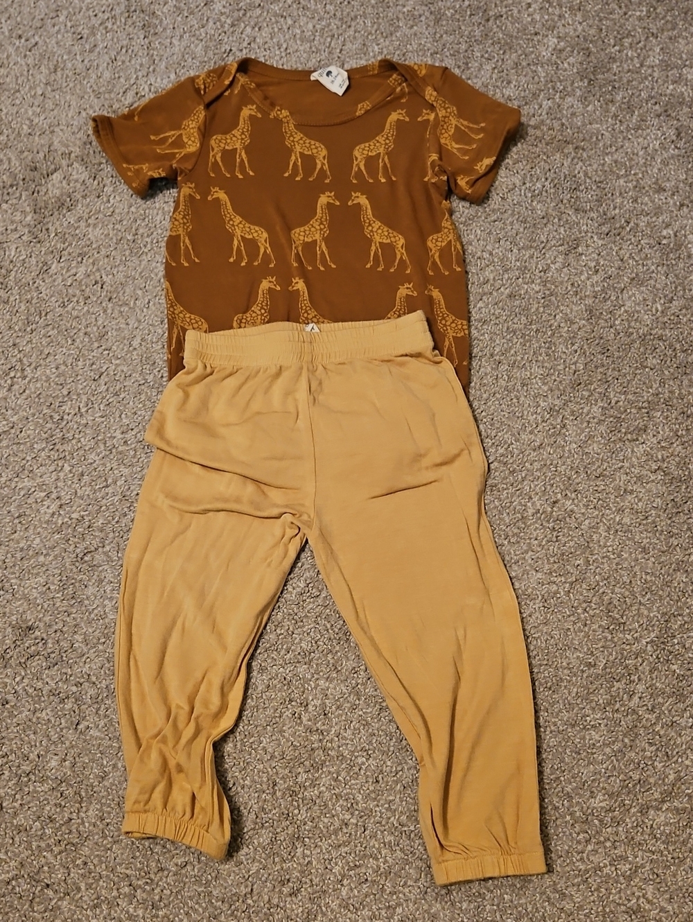 Kate Quinn 18-24M Modal Giraffe Bodysuit Pants 2 Piece Set